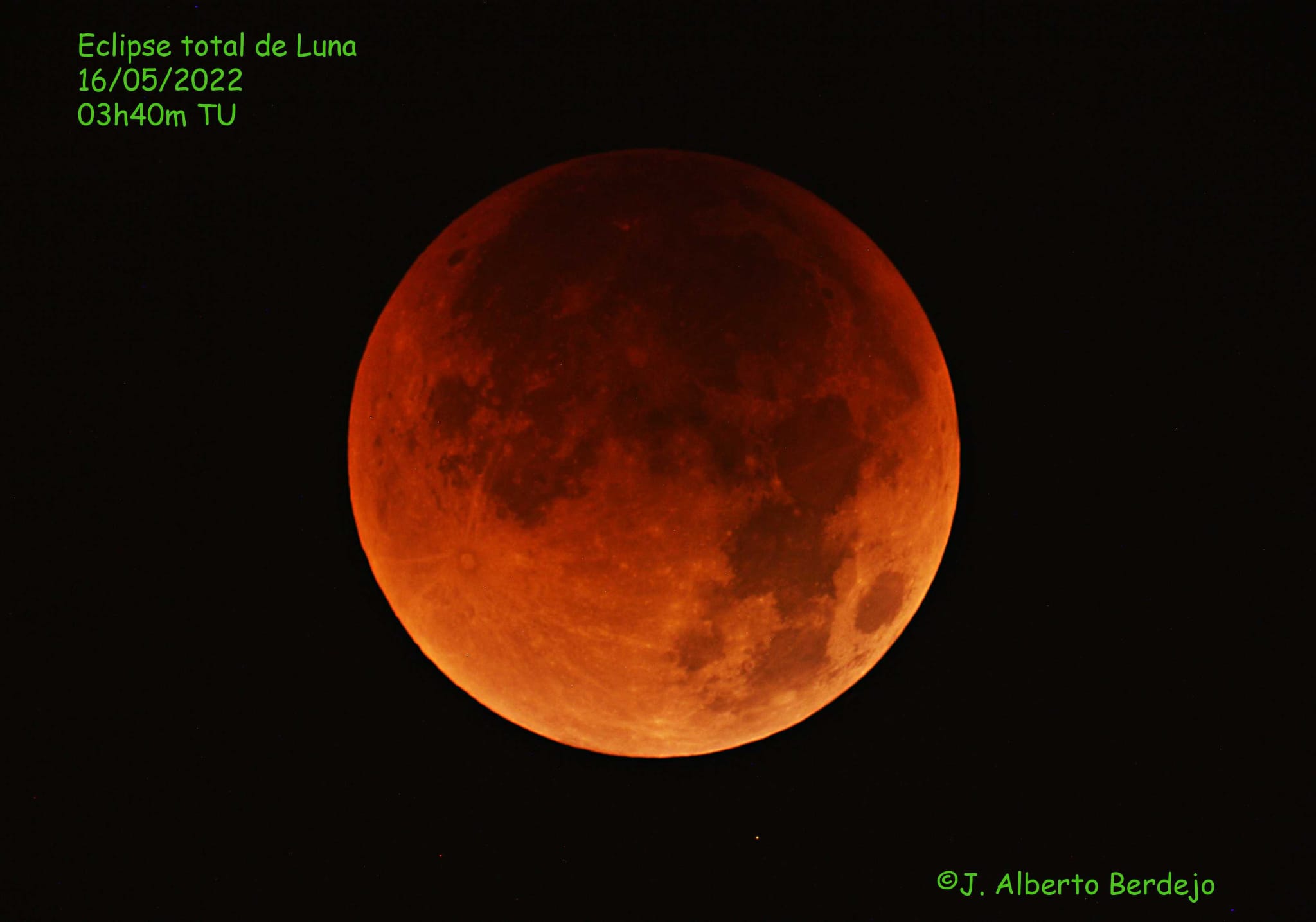 Eclipse lunar, por Alberto Berdejo