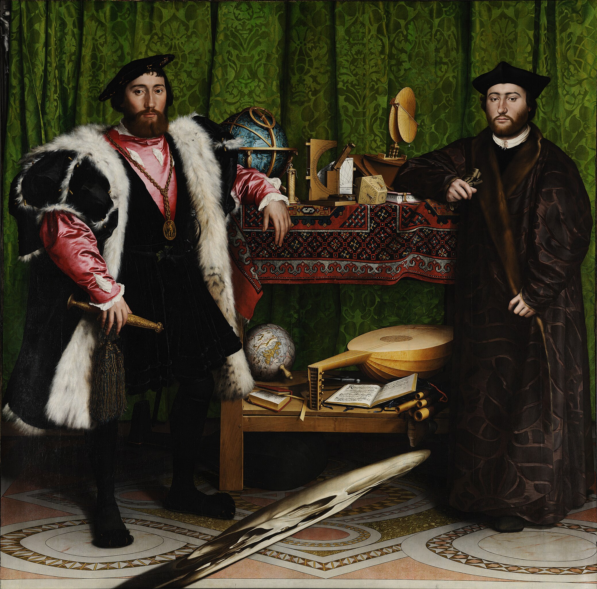 Los embajadores (1533), famosa pintura de Hans Holbein el Joven