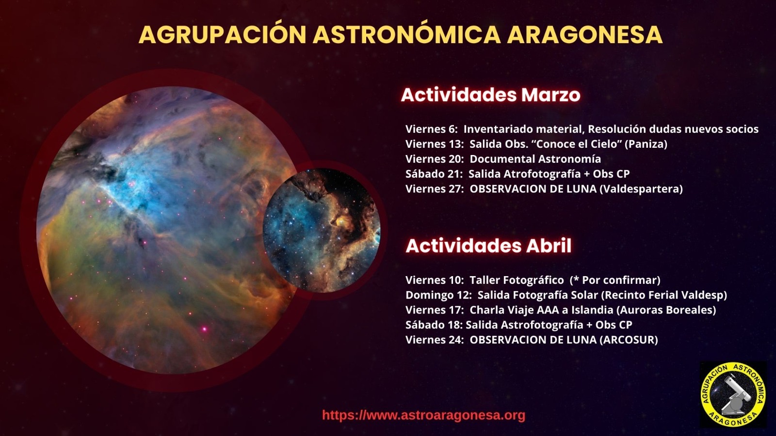 Actividades astronómicas