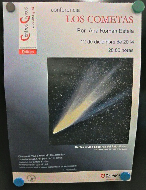 Charla sobre los cometas